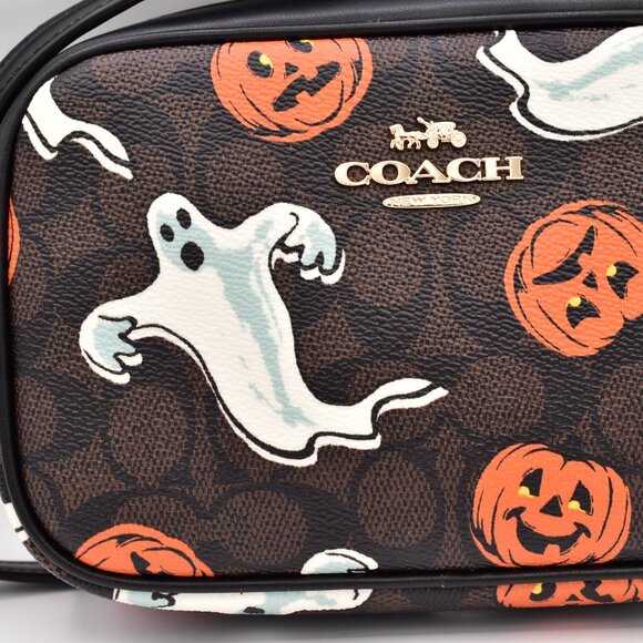 Coach Halloween Mini Jamie Camera Bag with Pumpkin Ghost Print CCF75 NWT NEW - Picture 8 of 15